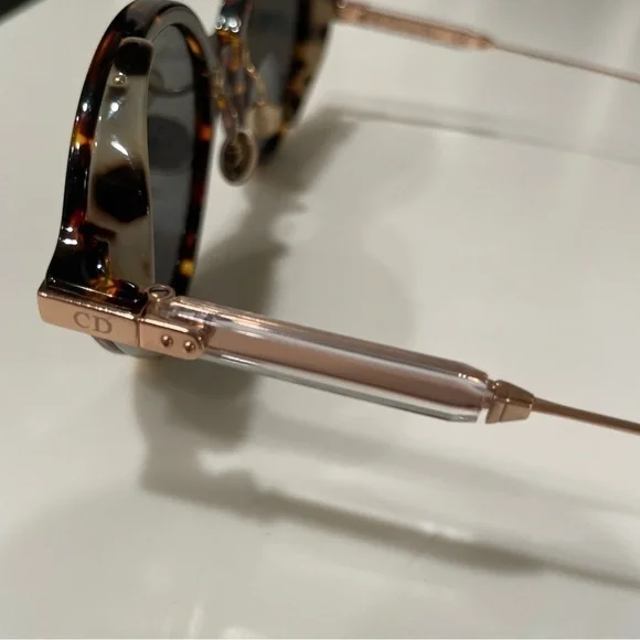 Christian Dior Umbrage Havana Brown Gold Sunglasses - Picture 9 of 12